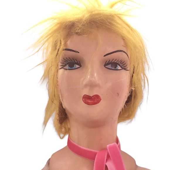 Vintage Boudoir Doll Blonde Bed Doll Pincushion Glamour Girl